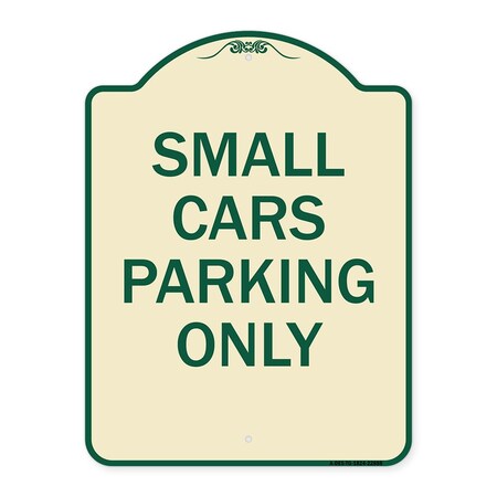 Signmission Small Cars Parking Only Heavy-Gauge Aluminum Architectural Sign, 24" x 18", TG-1824-22888 A-DES-TG-1824-22888